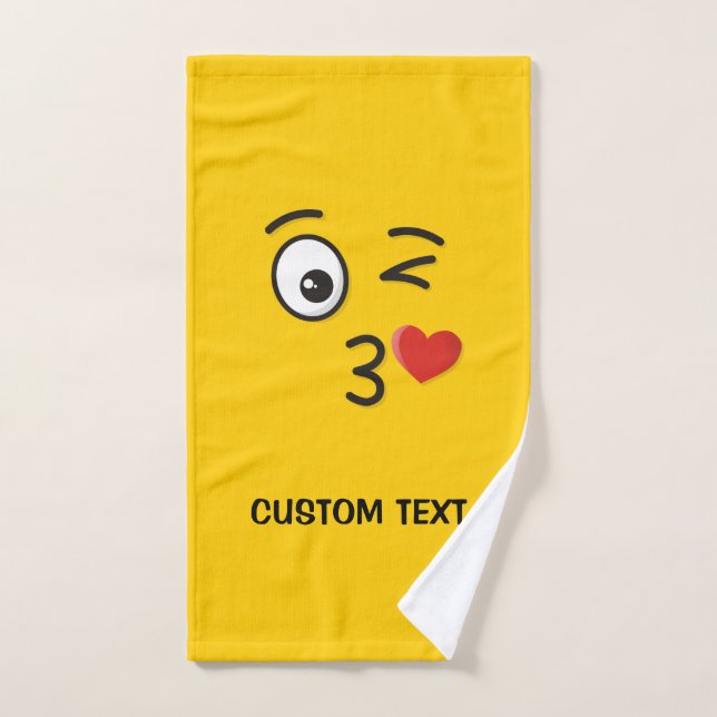 Conjunto De Toalhas Rosto Jogando Beijo (Toalha de mão)