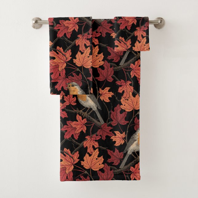 Conjunto De Toalhas Rouxinóis em bordo (Insitu)
