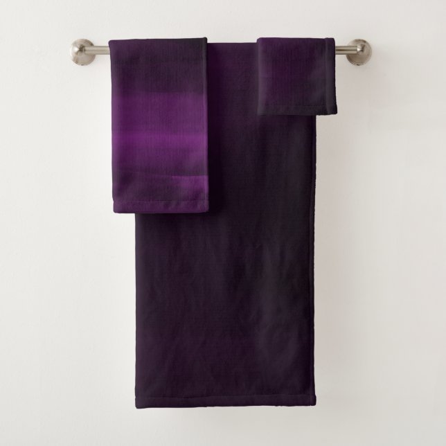 Conjunto De Toalhas Roxo Ameixa Roxo Moderno Aquarela Chic (Insitu)