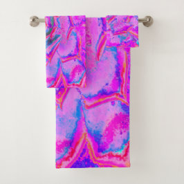 Conjunto De Toalhas Roxo e Magenta - Sena Rosette Suculente