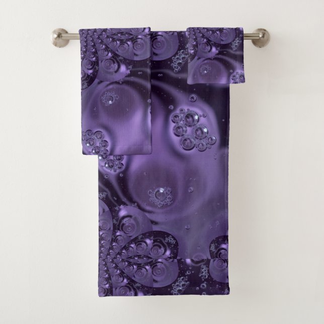 Conjunto De Toalhas Roxo Líquido Roxo Elegante (Insitu)