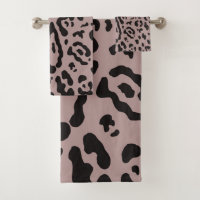 Roxo Rosa Impresso de Animais Leopardo Guepardo