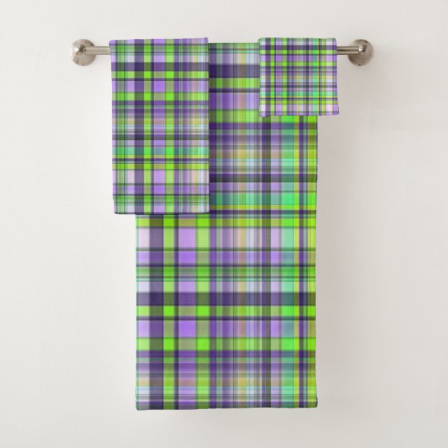 Conjunto De Toalhas roxo verde (Insitu)