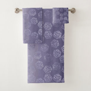 Conjunto De Toalhas RPG Luxe Roxo Fantasy Tabletop PnP Gamer Dice