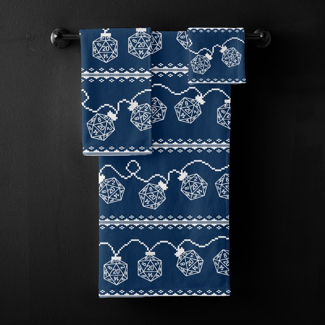 Conjunto De Toalhas RPG Luzes azuis | Fantasy Tabletop Gamer Dice (Criador carregado)