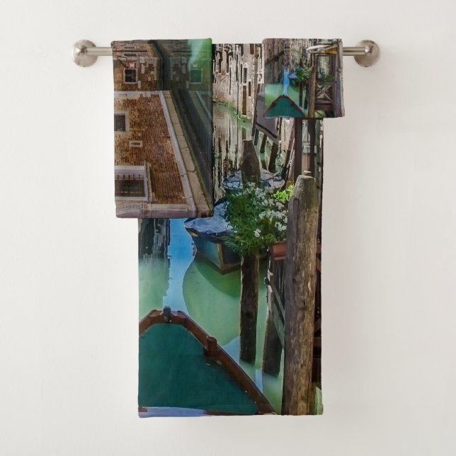 Conjunto De Toalhas Rua estreita com canal em Veneza (Insitu)