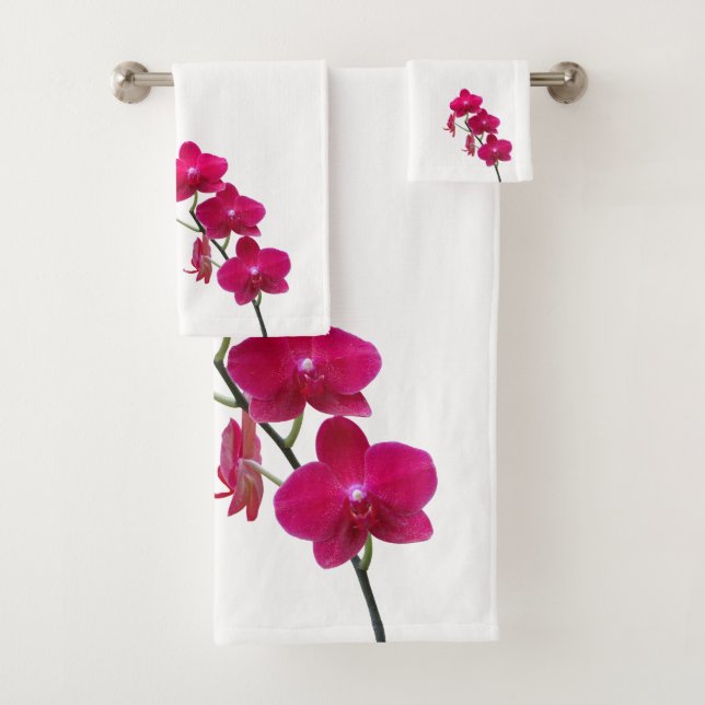 Conjunto De Toalhas Ruby Red Orchids Bath Towers (Insitu)
