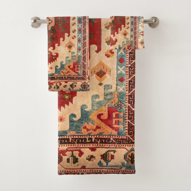 Conjunto De Toalhas Rug de tapete oriental (Insitu)