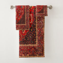 Conjunto De Toalhas Rug Persa Vermelho de Mashhad