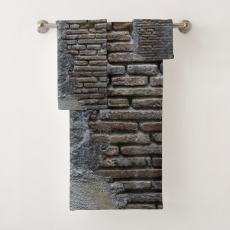 Conjunto De Toalhas Rustic Brick Stone Wall Napoli 1