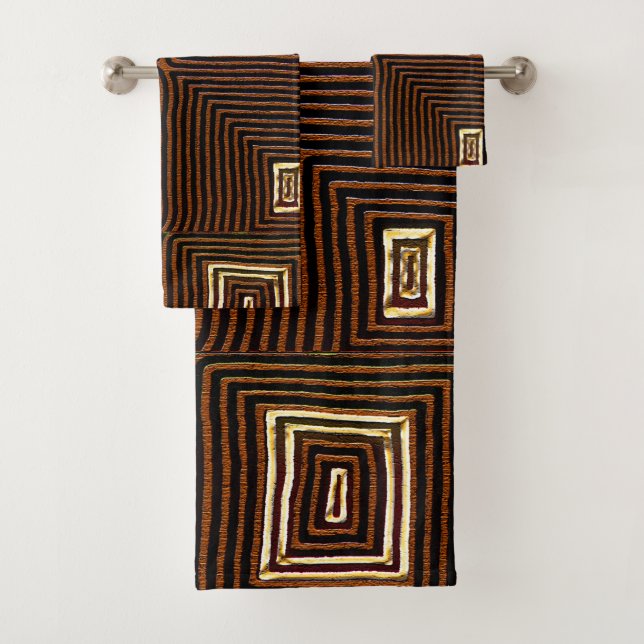 Conjunto De Toalhas Rustic Mod Kuba (Insitu)