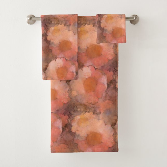 Conjunto De Toalhas Rustic Watercolor Daisy Floral Pattern (Insitu)