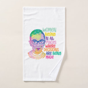 Conjunto De Toalhas Ruth Bader Ginsburg Mulheres Pertencem A Todos Os