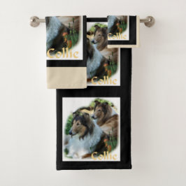 Conjunto De Toalhas Sable Rough Collie Art