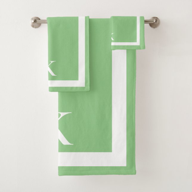 Conjunto De Toalhas Sage Minimalista Monogramada Luxo Spa  (Insitu)