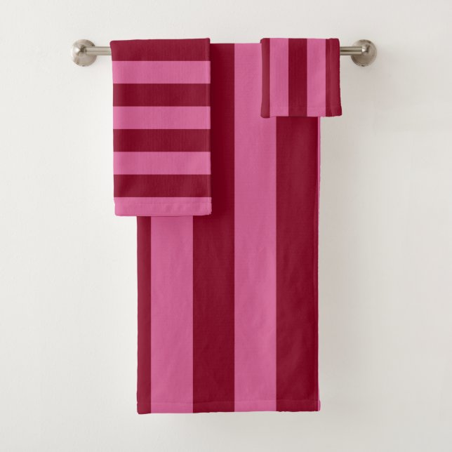 Conjunto De Toalhas Salsa Flamingo Faixa Rosa (Insitu)