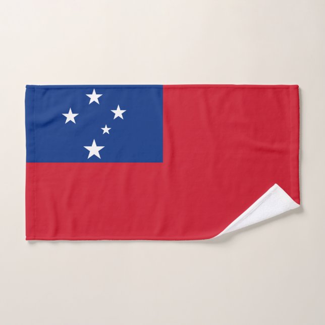 Conjunto De Toalhas Samoa Flag (Toalha de mão)