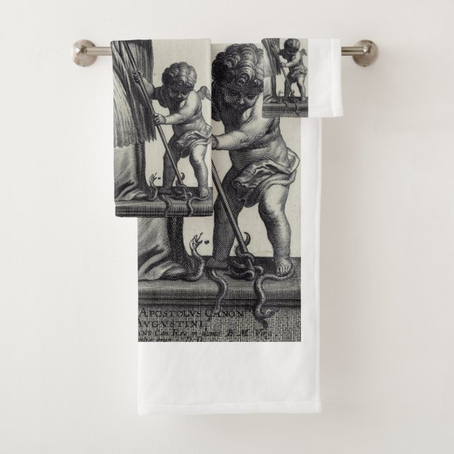 Conjunto De Toalhas Santo Patrício Apóstolo da Irlanda Arte Monocromát (Insitu)