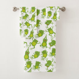 Conjunto De Toalhas Sapos verdes dançantes