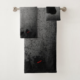 Conjunto De Toalhas Scottish Terrier, colarinho vermelho, prata granít