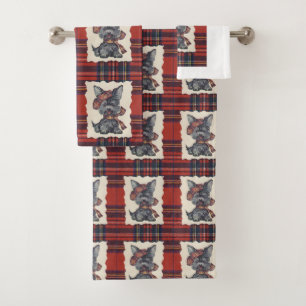 Conjunto De Toalhas Scottish Terrier do vintage