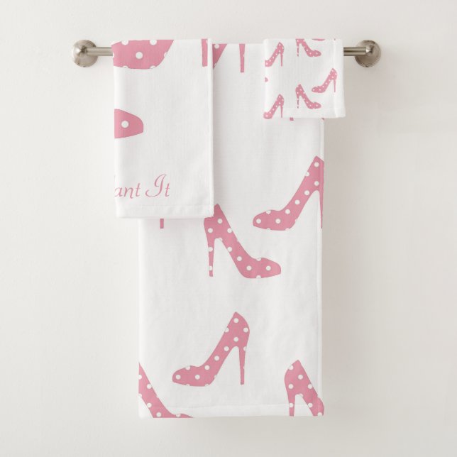 Conjunto De Toalhas Se os calçados cabem o rosa (Insitu)