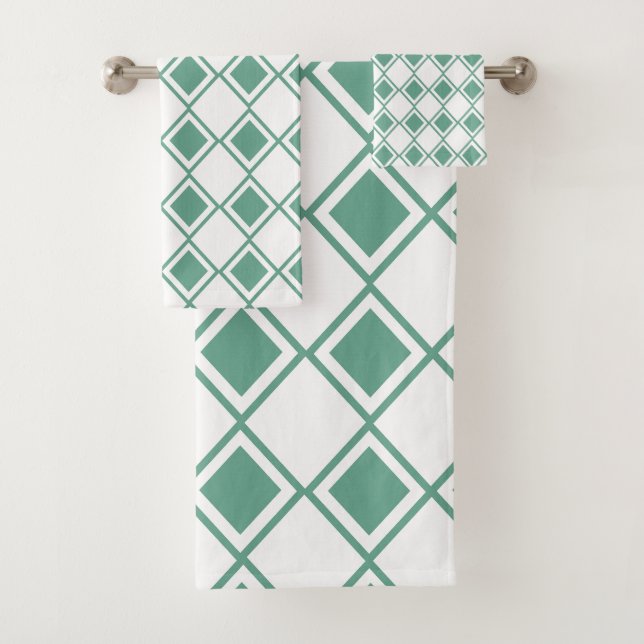 Conjunto De Toalhas Seafoam Harlequin (Insitu)