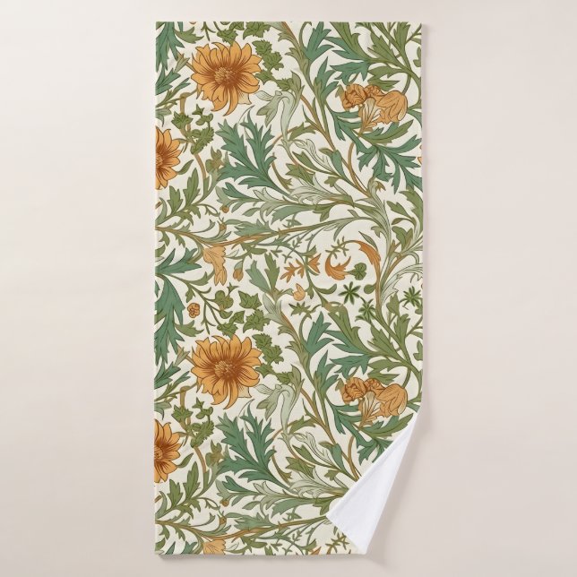 Conjunto De Toalhas Seamless Arts and Crafts style repeating pattern (Toalha de Banho)