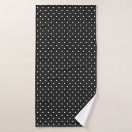 Conjunto De Toalhas Seamless black and white polka dot pattern 