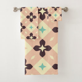 Conjunto De Toalhas Seamless geometric floral  pattern