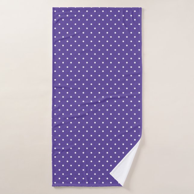 Conjunto De Toalhas Seamless  medium purple polka dot pattern (Toalha de Banho)