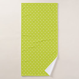 Conjunto De Toalhas Seamless pattern  bright lime polka dot pattern