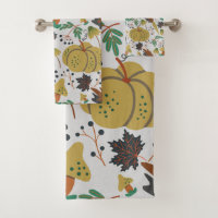 Seamless pattern of tropical pumpkins and carrots