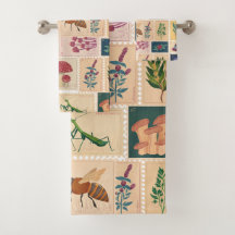 Selos antigos Padrão vintage para mamãe anos 60