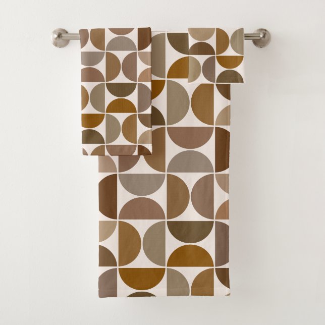 Conjunto De Toalhas Semicírculos MCM Navegações+Padrão de Creme (Insitu)