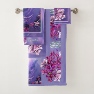 Conjunto De Toalhas Sereia do Oceano Roxo