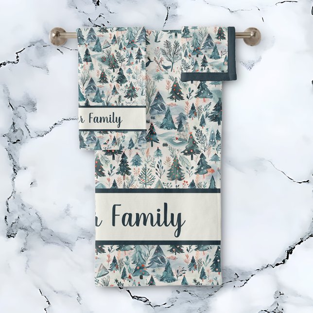 Conjunto De Toalhas Serenidade da Floresta de inverno (Criador carregado)