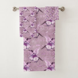 Conjunto De Toalhas Série de Papel Lavanda Efêmero Design 10