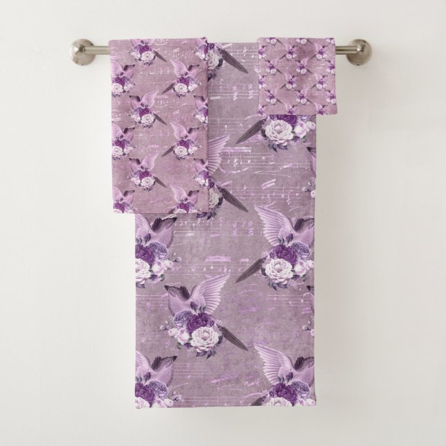 Conjunto De Toalhas Série de Papel Lavanda Efêmero Design 10 (Insitu)