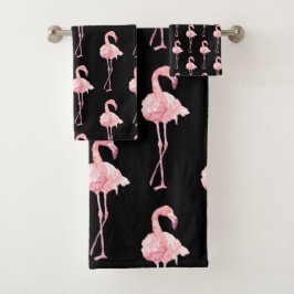 Conjunto De Toalhas Série Flamingo Ternura Design 2