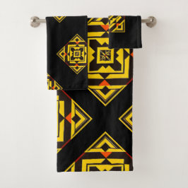 Conjunto De Toalhas Serviette Aux motifs Afro - Coll. Afro Bath