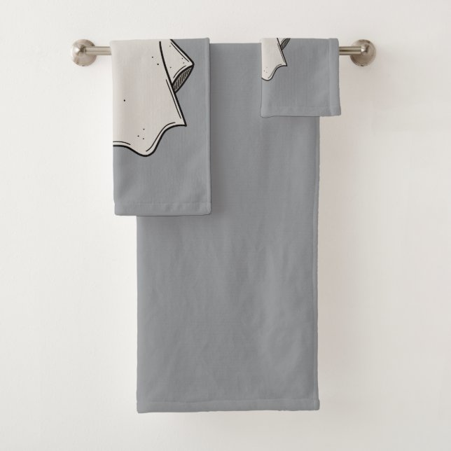 Conjunto De Toalhas Set de Toallas con Fantasma Aesthetic (Insitu)