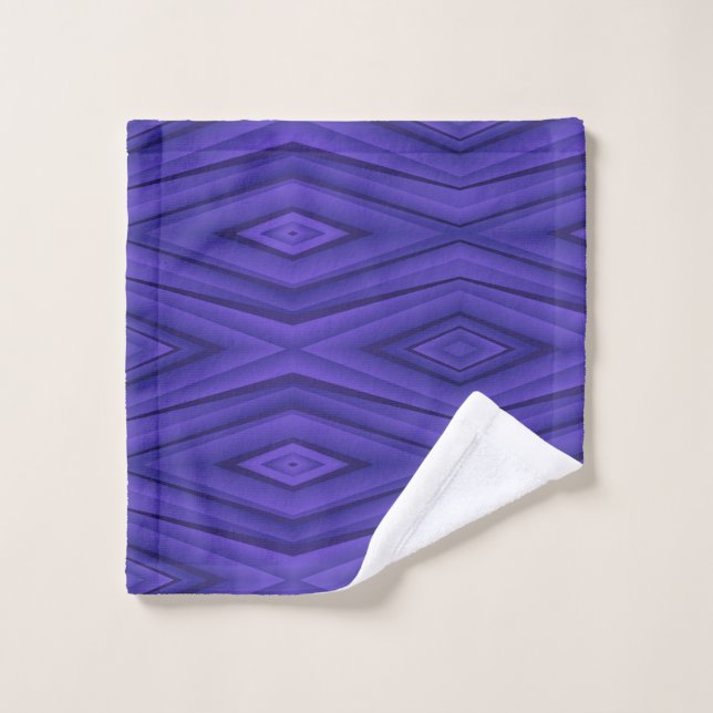 Conjunto De Toalhas Set of two purple towels featuring geometric  (Pano de lavar)