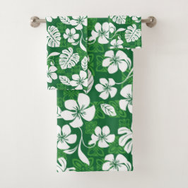 CONJUNTO DE TOALHAS SEXTA-FEIRA ALOHA (VERDE) SET TOWEL DE BANHO