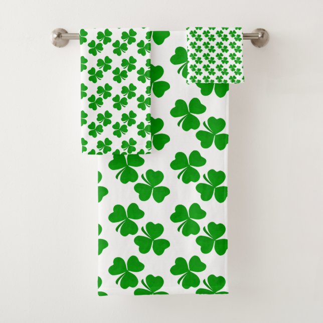 Conjunto De Toalhas shamrock Irish Primavera clover (Insitu)