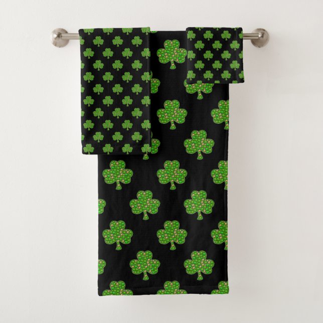 Conjunto De Toalhas Shamrock Irlandês Moderno (Insitu)