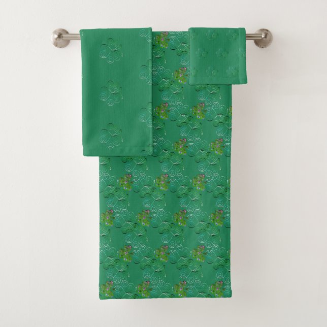 Conjunto De Toalhas Shamrock Repeat Towel (Insitu)