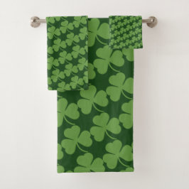 Conjunto De Toalhas Shamrocks Verde Irlandês
