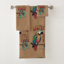 Shimmering Parrot na Ramificação da Árvore de Frut