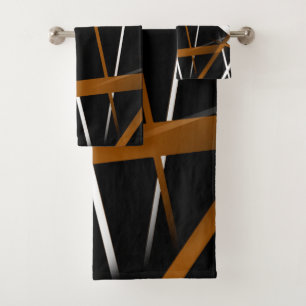 Conjunto De Toalhas Sienna transversal sem emenda Brown de Criss e